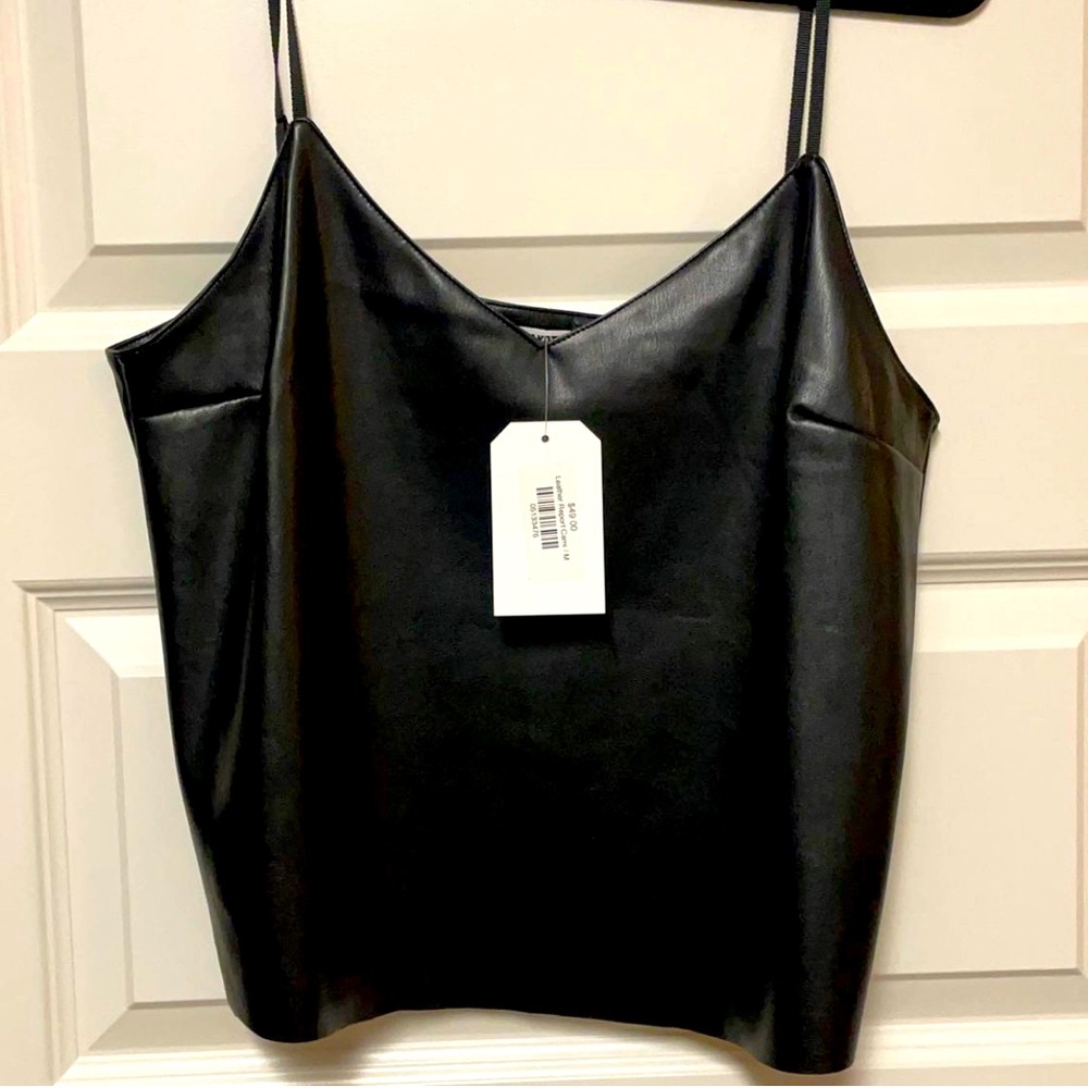 Faux leather shirt size M